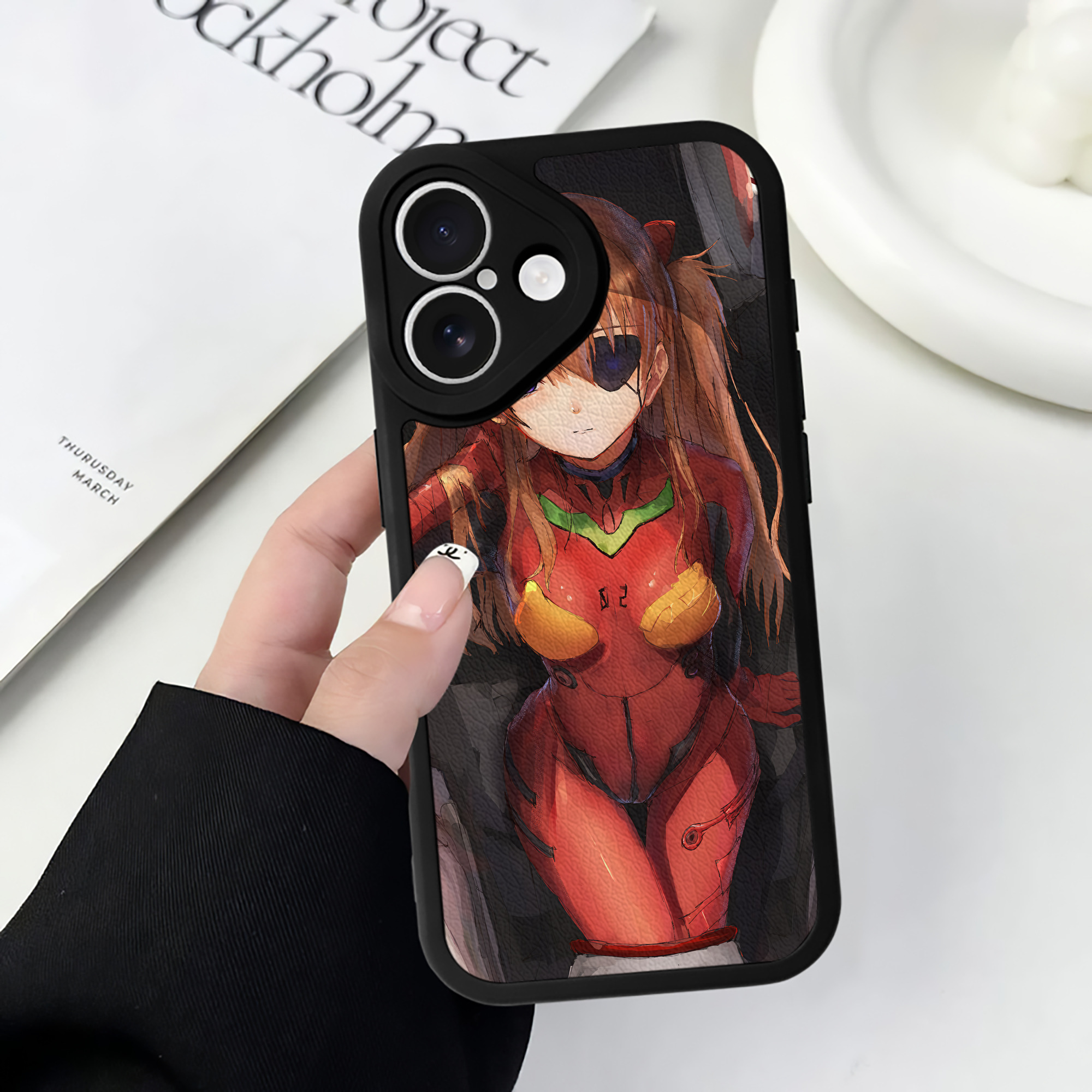 （画像用） EVA 新世紀エヴァンゲリオン 【iPhone 16シリーズ対応】シリコンスマホケース（レザー調） 材質：シリコン